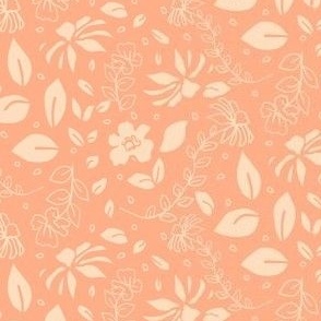 Pink and White Line Floral
