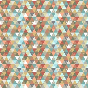 Yoga Triangles in Muted Earthtones - Small