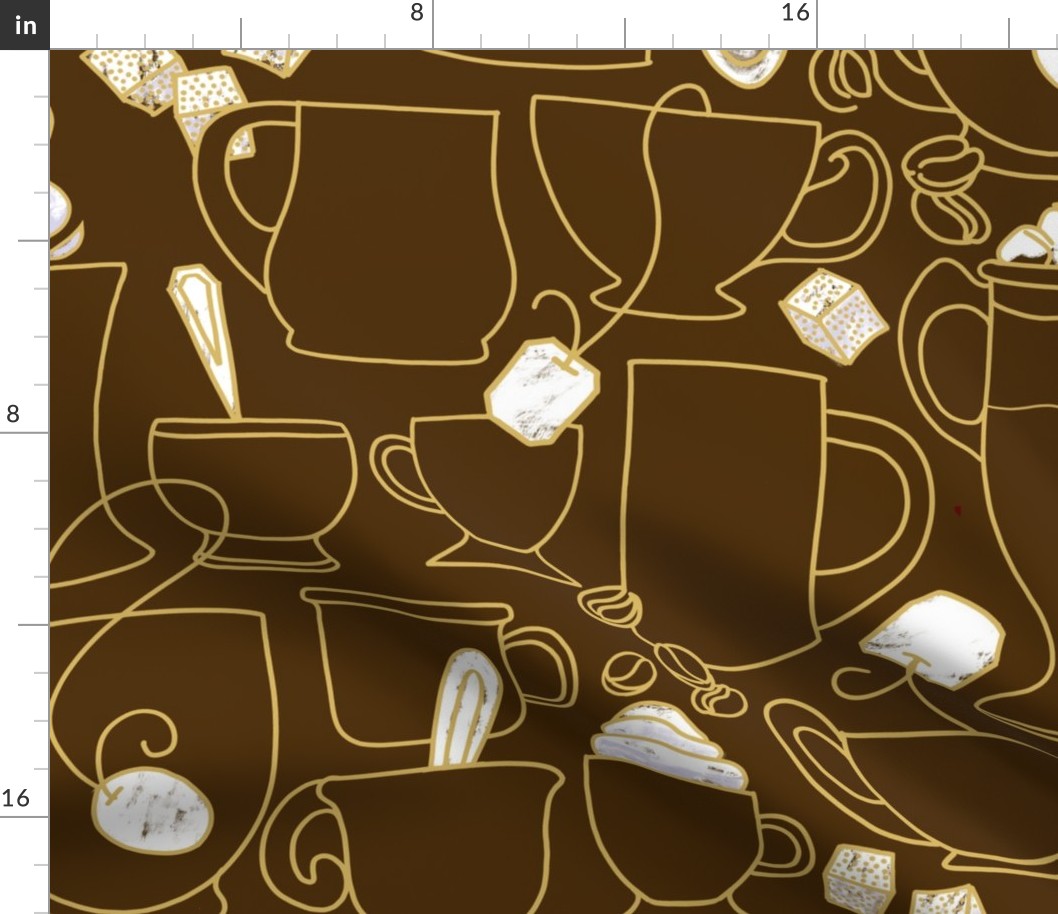 Large | Coffee, Tea ‘n Hot Chocolate Wallpaper