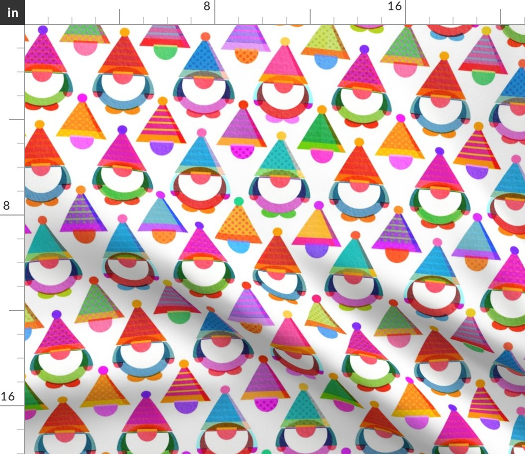 Colourful Tissue Paper Christmas Gnomes