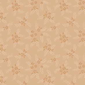 Dainty Barely There Farmhouse Flower Sprigs in Pink Tan