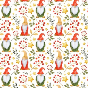 Fairytale Christmas Fabric red background