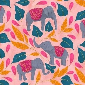 Jungle Elephants | Pink