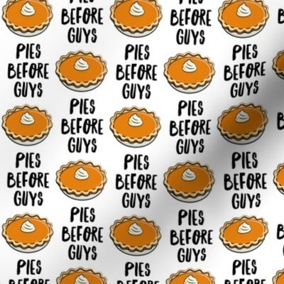 Pies before Guys - white - pumpkin pie - LAD21