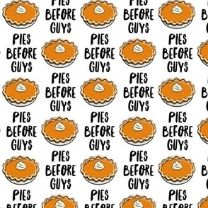 Pies before Guys - white - pumpkin pie - LAD21