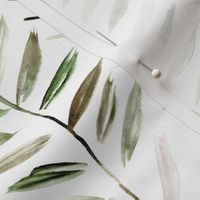 Khaki tropical chevron - leaves herringbone - watercolor nature a393-6