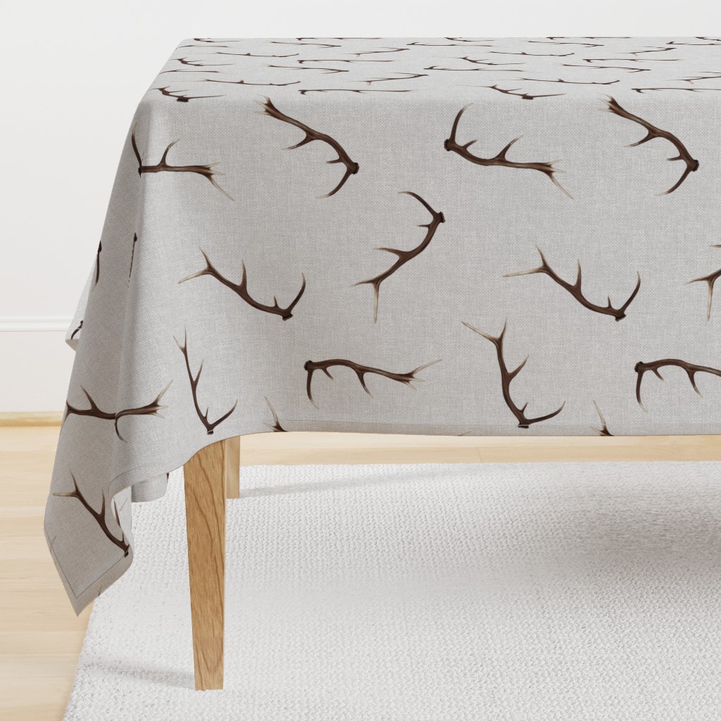 Large Antlers on textured gray