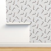 Large Antlers on textured gray