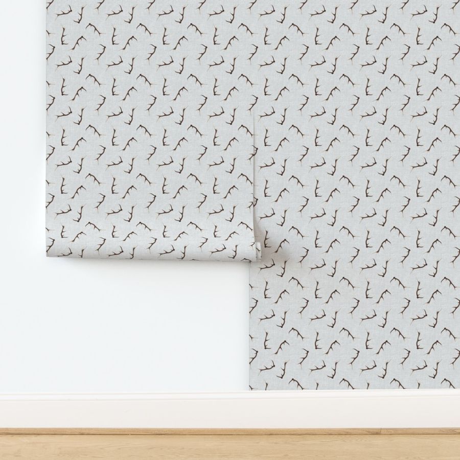 Antlers on textured gray