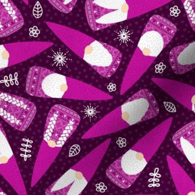 Cosy Swedish Tomte // Pink & Purple