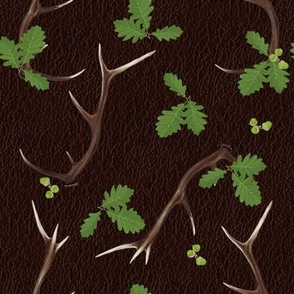 Oak and Antlers on Leather texture