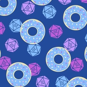 Donuts n' d20s: Blues and Purples (Large Scale)
