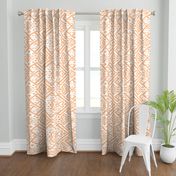 Ikat Deco in sunset orange