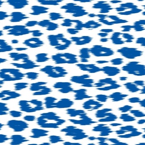 leopard in classic blue