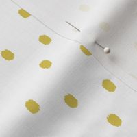 Ikat Polka Dot - White Citron Yellow Regular Scale