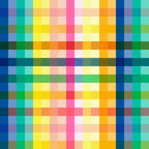 Rainbow gingham