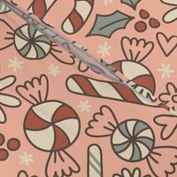 Candy Cane Floral (Large Scale)