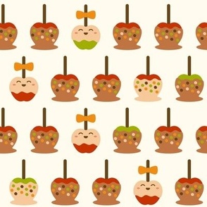 Kawaii Caramel Apples: Red & Green (Small Scale)