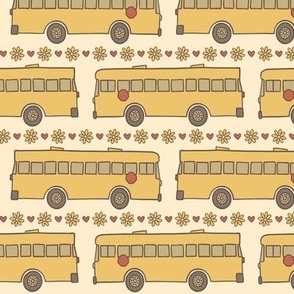 School Buses & Flowers  (Large Scale)