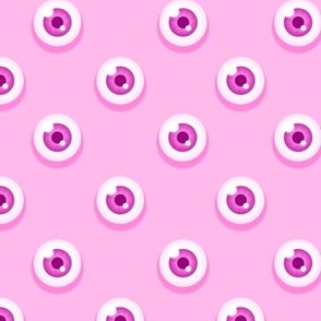 Eyeball Polka Dots Pastel Pink