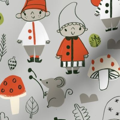 gnome kids in the forest