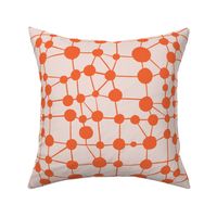 Mid-Century Subway ~ Coral on Cream