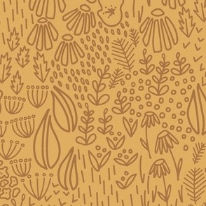  Floral Forest Floor // Gold Autumn Medium