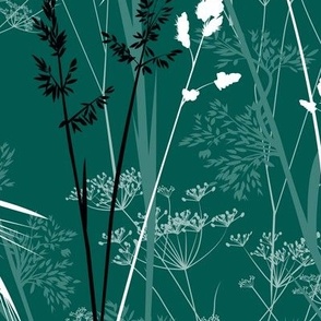 in the wild meadow - dark green