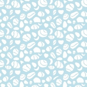 white pebbles on blue - Tropical 