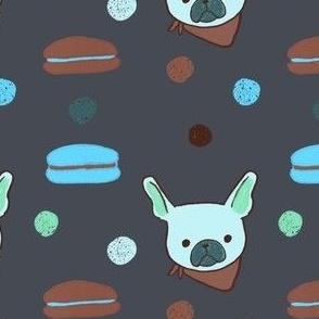 Frenchies & Macarons - Blue