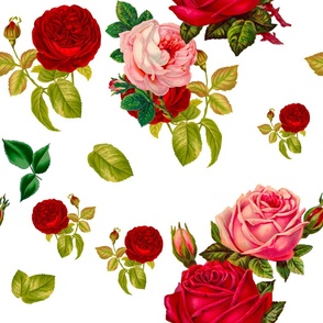 Floral art,vintage flowers, roses,colourful,blossom,nature,garden,summer,spring,  