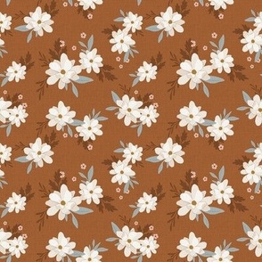 Charlotte Floral on Terracotta - Small Scale