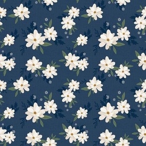 Charlotte Floral on Navy - Small Scale