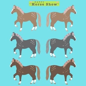 8x8 Small Happy Horses for FQ
