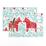 Swedish Dala Horses – Red & Mint