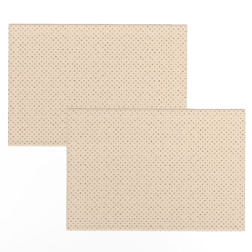 Warm brown polka dots on cream, small scale