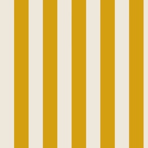 Samantha - 4 inch Stripe - Yellow and Cream - Ver.9 - #D49F11
