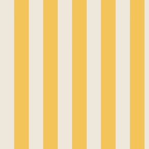 Samantha - 4 inch Stripe - Yellow and Cream - Ver.12 - #F2C459