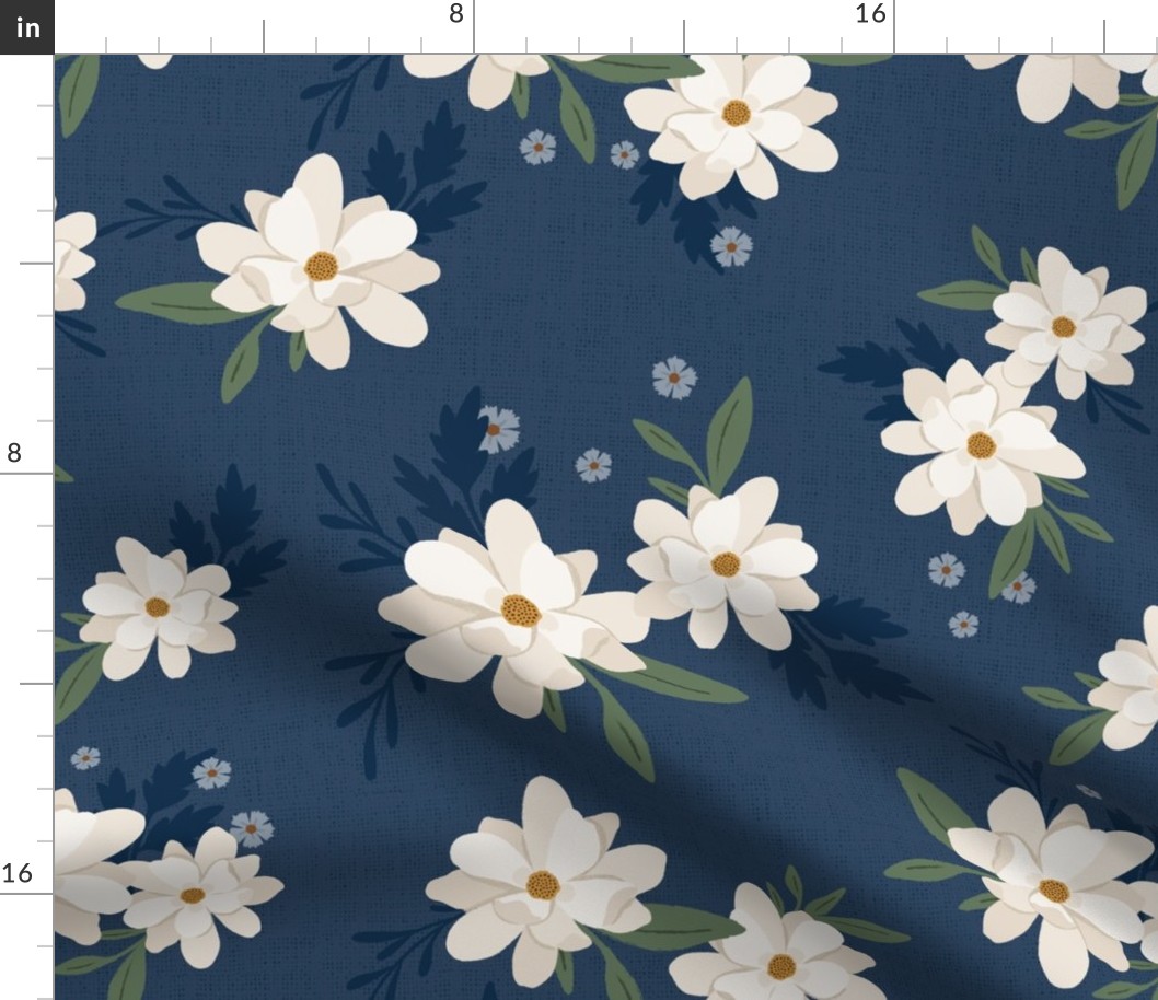 Charlotte Floral on Navy - Jumbo Scale