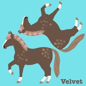 8x8” Large Velvet the Horse