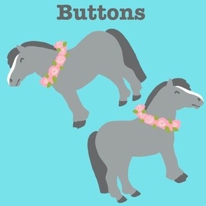8x8” Large Buttons the Pony