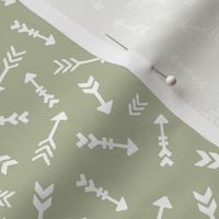 Little boho arrows abstract geometric indian summer theme love white sage green