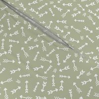 Little boho arrows abstract geometric indian summer theme love white sage green