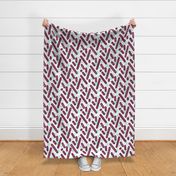 Starburst Boho Chic #1 - maroon on white, medium 