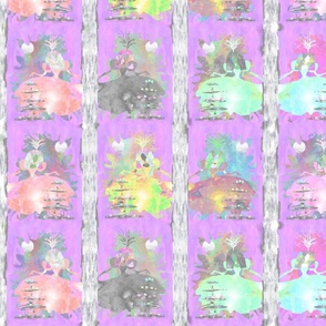 8 Princesses - Purple (fat quarter sized)