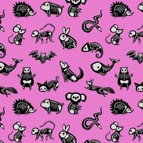Animal Skeletons - Bright Pink Small