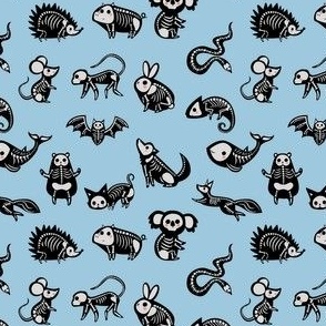 Animal Skeletons - Muted Blue Small
