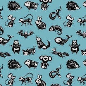 Animal Skeletons - Muted Teal Small