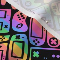  Video Game Controllers Dark Rainbow