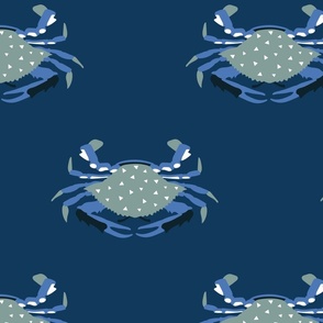 Crab Walk - in dark blue jumbo  ©designsbyroochita